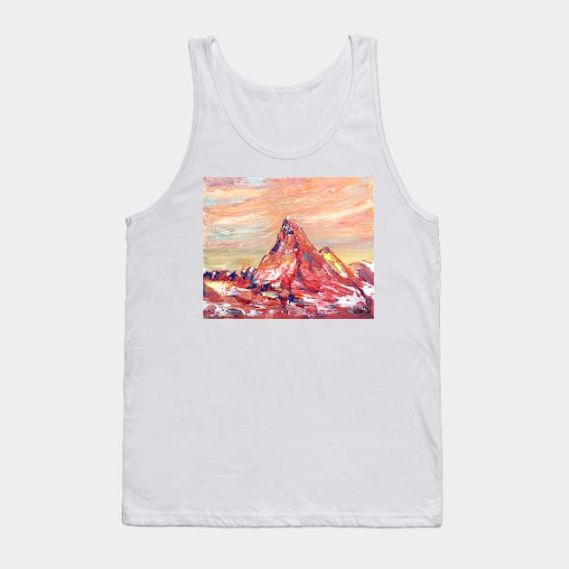 Matterhorn In Red Tank Top by NataliaShchip